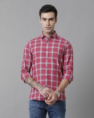 CAVALLO BY LINEN CLUB Men Checkered Casual Red, White, Blue Shirt