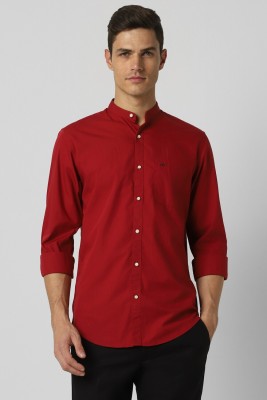 PETER ENGLAND Men Solid Casual Red Shirt