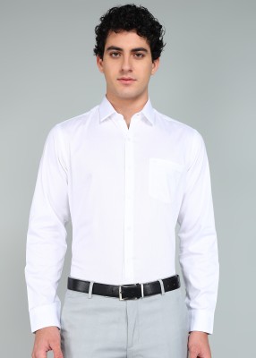 ARROW Men Self Design Formal White Shirt