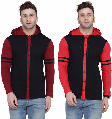 Lawful Casual Men Solid Casual Black Shirt(Pack of 2)