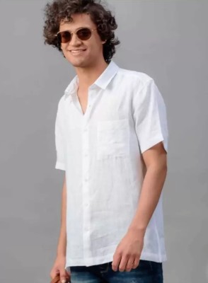 Club maxx Men Solid Casual White Shirt