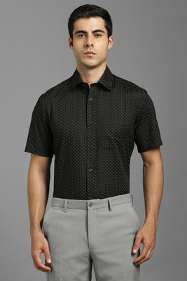 LOUIS PHILIPPE Men Printed Formal Black Shirt