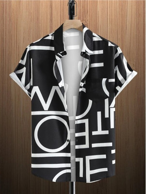 PRAMUKH ENTERPRIASE Men Printed Casual Black Shirt