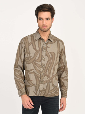 LEVI'S Men Printed Casual Grey Shirt