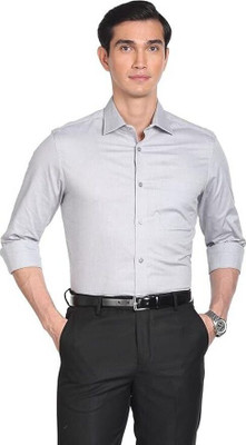 StellLIFESTYLE Trend Men Solid Casual Grey Shirt