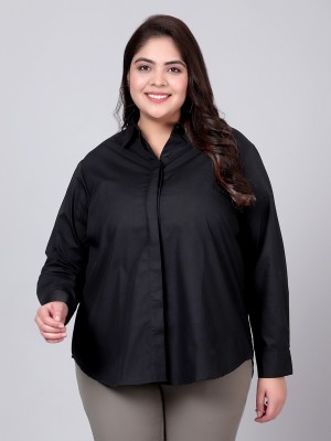 indietoga Women Solid Casual Black Shirt