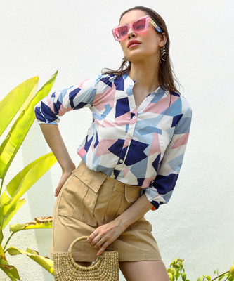 Pinacolada Women Printed Casual Multicolor Shirt