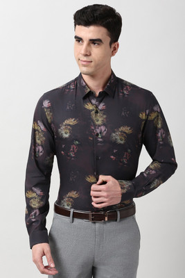 PETER ENGLAND Men Printed Formal Black Shirt