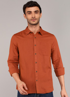 WROGN Men Solid Casual Red Shirt