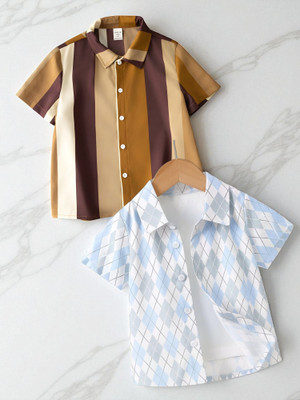 KIDOOZA Boys Striped Casual Multicolor Shirt