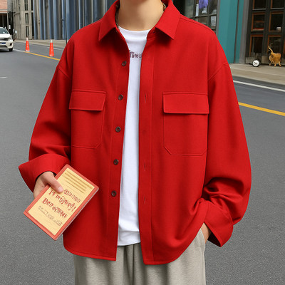 Asta Moda Men Solid Casual Red Shirt