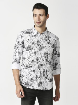 Pepe Jeans Men Printed Casual White Shirt