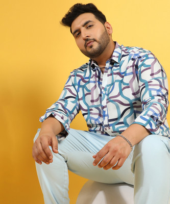 Instafab Plus Men Printed Casual Multicolor Shirt
