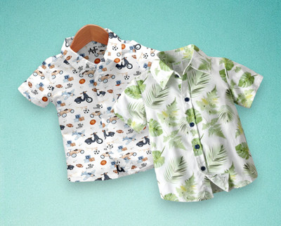 adscrown Boys Printed Casual Multicolor Shirt