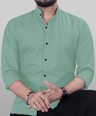 METRONAUT Men Solid Casual Green Shirt