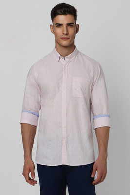 PETER ENGLAND Men Printed Casual Pink Shirt