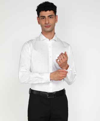 PETER ENGLAND Men Printed Formal White Shirt