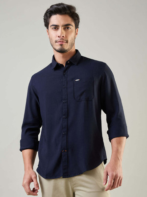 Tim Paris Men Solid Casual Red Shirt