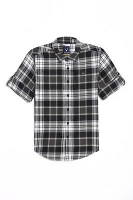 Allen Solly Boys Checkered Casual Black, White Shirt
