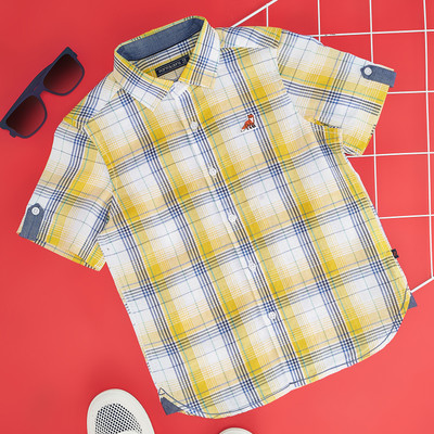 Pantaloons Junior Boys Checkered Casual Multicolor Shirt