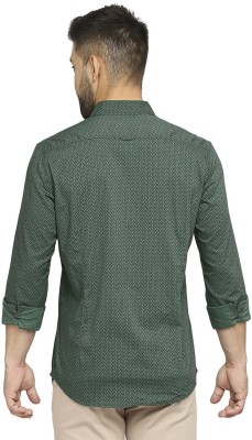 BASICS Men Printed Casual Dark Green, Black Shirt