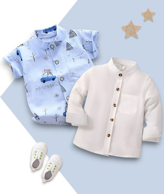 KIDGARB Boys Printed Casual Multicolor Shirt(Pack of 2)