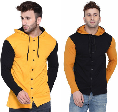 GEUM Men Solid Casual Multicolor Shirt(Pack of 2)