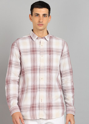 KILLER Men Checkered Casual Pink Shirt