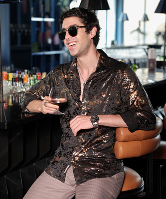 CAMPUS SUTRA Men Printed Casual Black Shirt