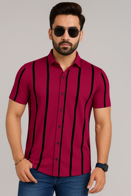 dream believe fashion Men Striped Casual Multicolor Shirt