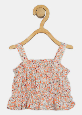 Pepe Jeans Girls Floral Print Casual White Shirt