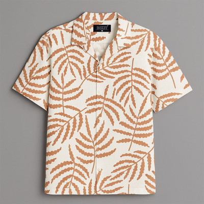 BIKIT Men Printed Casual Orange Shirt
