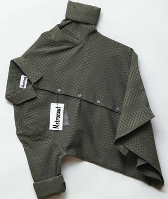 METRONAUT Men Self Design Casual Green Shirt