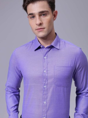 The Indian Garage Co. Men Solid Formal Purple Shirt