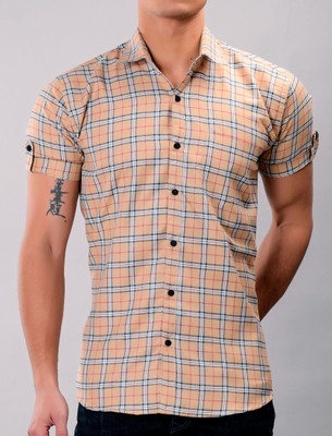 SGF TREND Men Printed Casual Cream Shirt