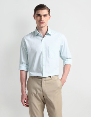 ARROW Men Geometric Print Formal Blue Shirt