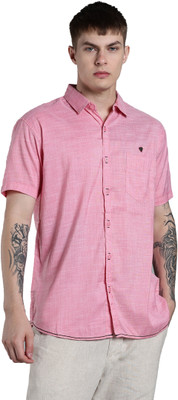 KUONS AVENUE Men Printed Casual Pink Shirt