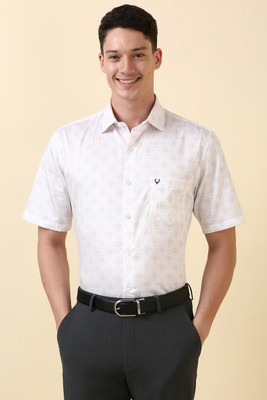 Allen Solly Men Printed Formal White Shirt