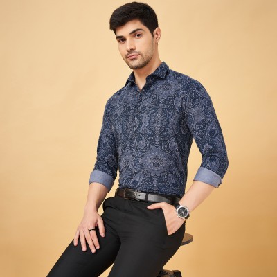 Byford by Pantaloons Men Printed Party Black Shirt