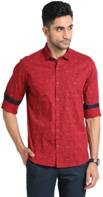 TURTLE Men Printed Casual Dark Blue, Yellow, Red Shirt