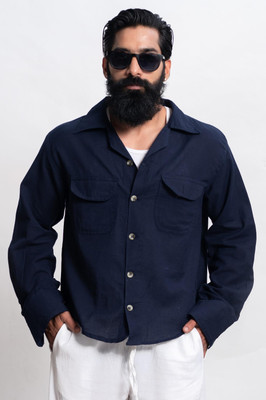 SVK Etail Men Solid Casual Blue Shirt