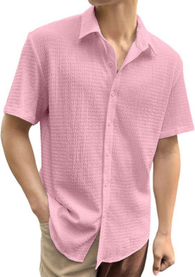 Hityyani Men Self Design Formal White Shirt