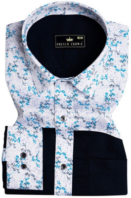 french crown Men Floral Print Casual Multicolor Shirt