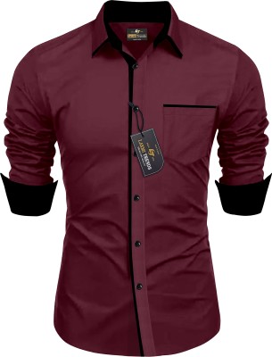 Shreehari Fashion Men Solid Casual Maroon Shirt