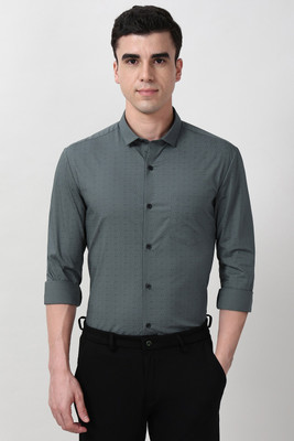 PETER ENGLAND Men Printed Formal Grey Shirt