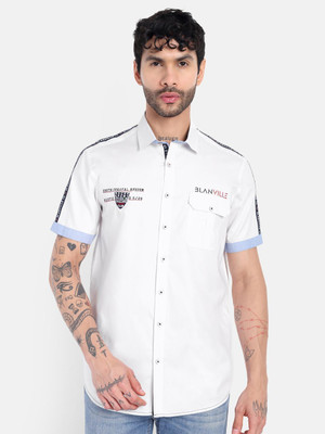 Pier Men Embroidered Casual White Shirt