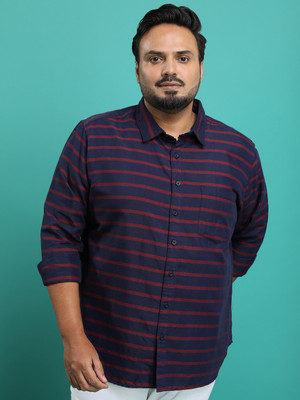 HIGHLANDER Men Checkered Casual Dark Blue, Red Shirt