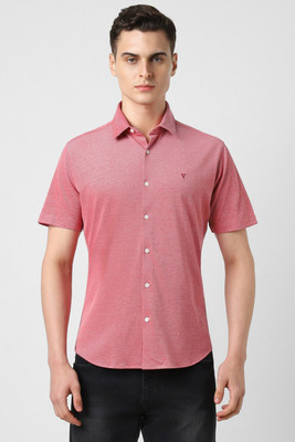 VAN HEUSEN Men Self Design Casual Red Shirt