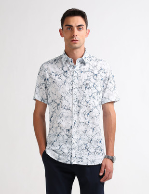 Arrow Sport Men Printed Casual Blue Shirt