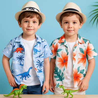 Maitri Fashion Baby Boys Printed Casual Multicolor Shirt(Pack of 2)